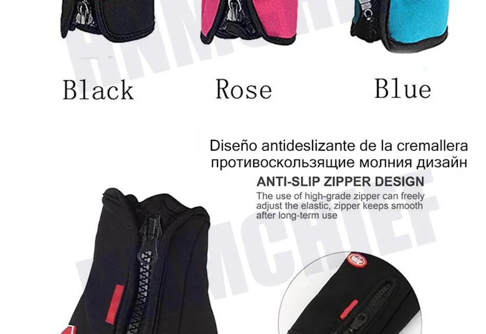 HNM Брендовые женские и мужские лыжные перчатки, перчатки для сноуборда, мотоциклетные зимние перчатки с сенсорным экраном, ветрозащитные уличные спортивные зимние перчатки