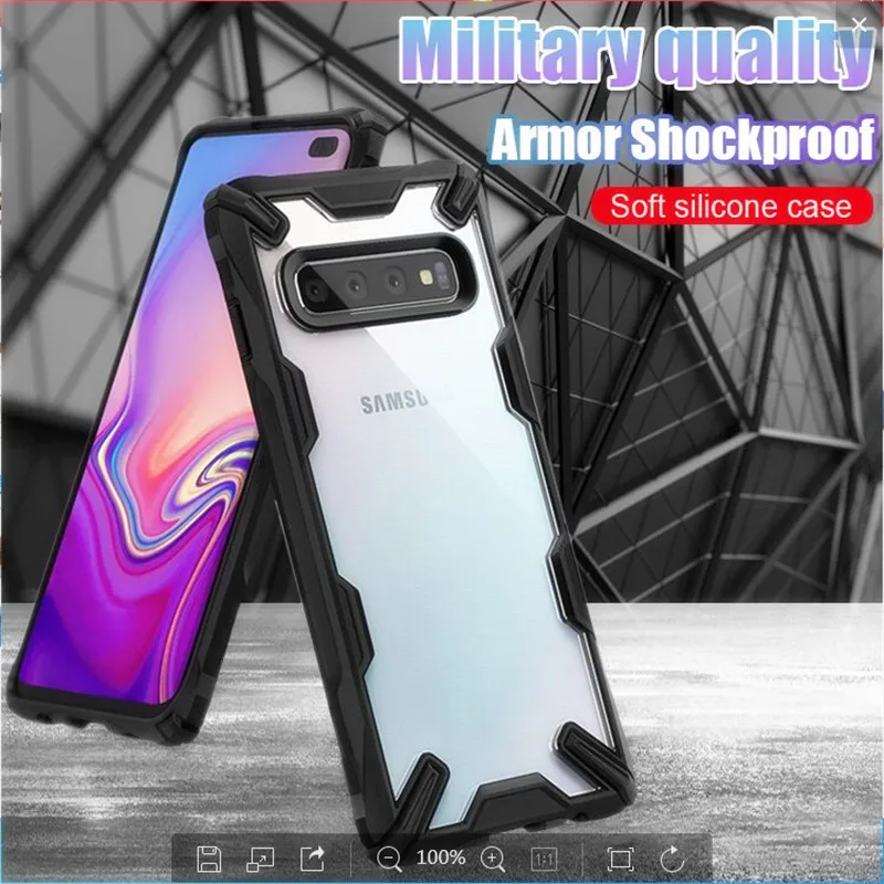 Роскошный армированный силиконовый чехол-бампер для samsung Galaxy S9 S10 Lite Plus