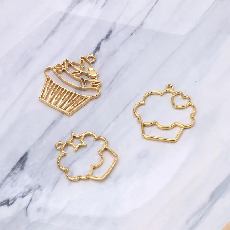 3 шт. чашка для торта подвеска на металлическом каркасе открытая Безель пустая