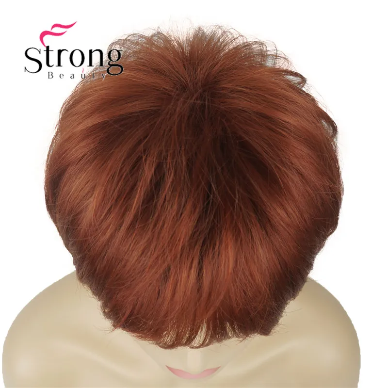 StrongBeauty короткий мягкий слоистый парик Омбре блонд полный синтетический парик