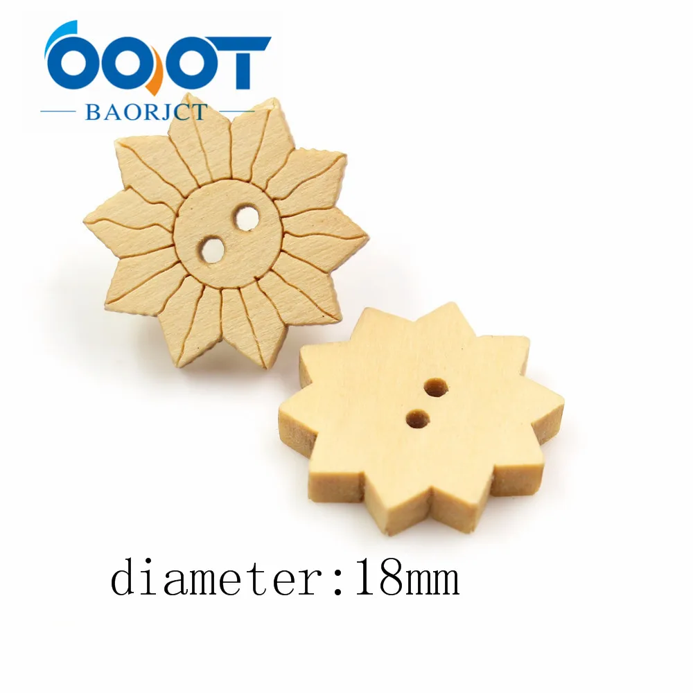 OOOT BAORJCT 181232 100 шт. 3 дополнительных деревянных швейных пуговицы с 2 отверстиями