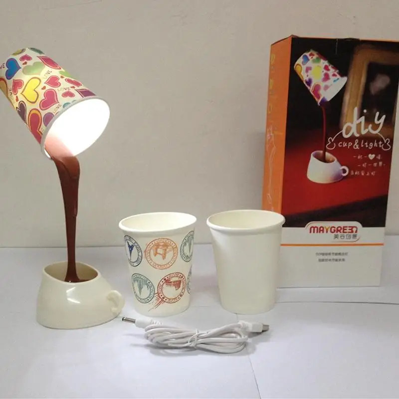 Litake Главная Творческий сделай сам Кофе чашки светодиодный Вниз ночника