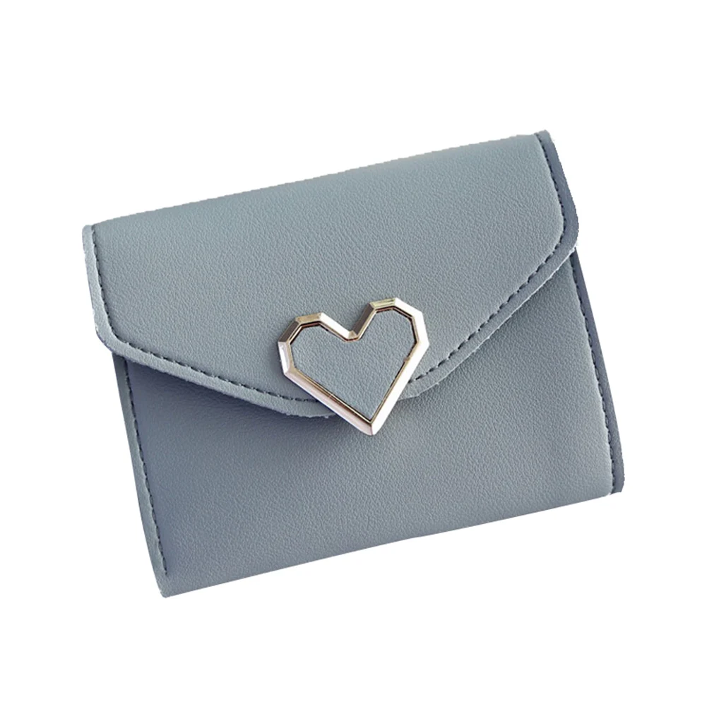 Простой Модный женский кошелек для мелочи кожаный однотонный винтажный короткий