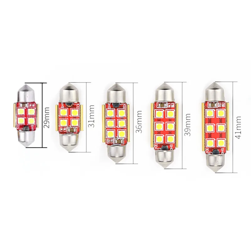 1*31 мм 36 39 42 C5W C10W 3030 SMD LED CANBUS без ошибок автомобильный фестонный светильник