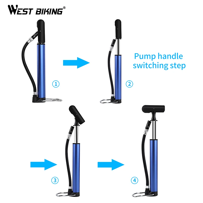 WEST BIKING ножной велосипедный насос 100Psi портативный велосипедные аксессуары Presta