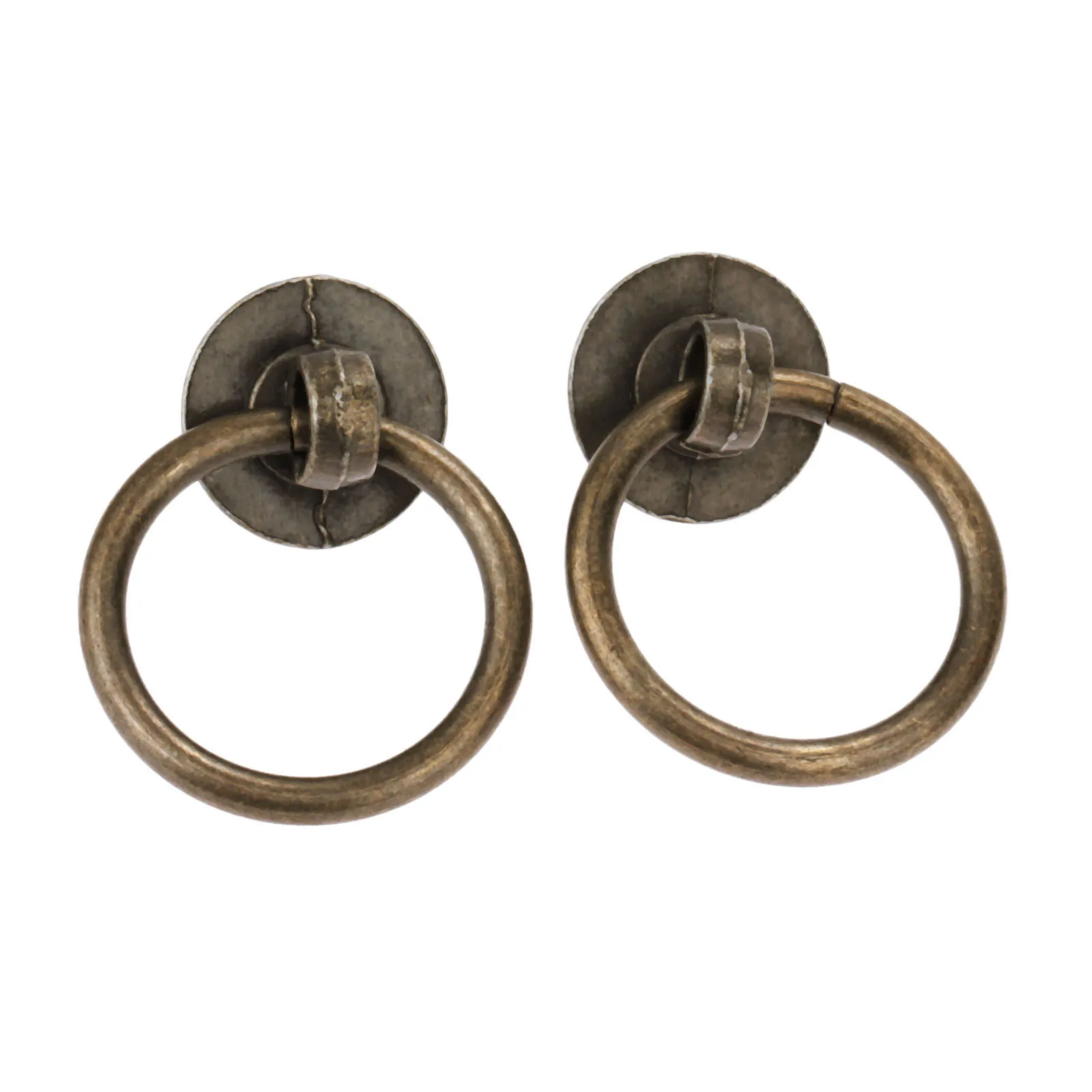 

2Pcs 40x30mm Vintage Alloy Cabinet Handles Furniture Knobs Kitchen Drawer Cupboard Chinese Ring Pull Handles For Wooden Box