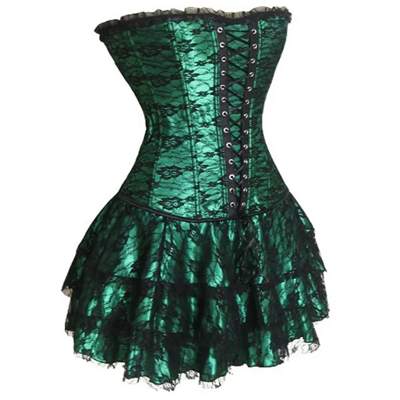 Сексуальный корсет с завышенной талией и бюстье кружевное вечернее женское