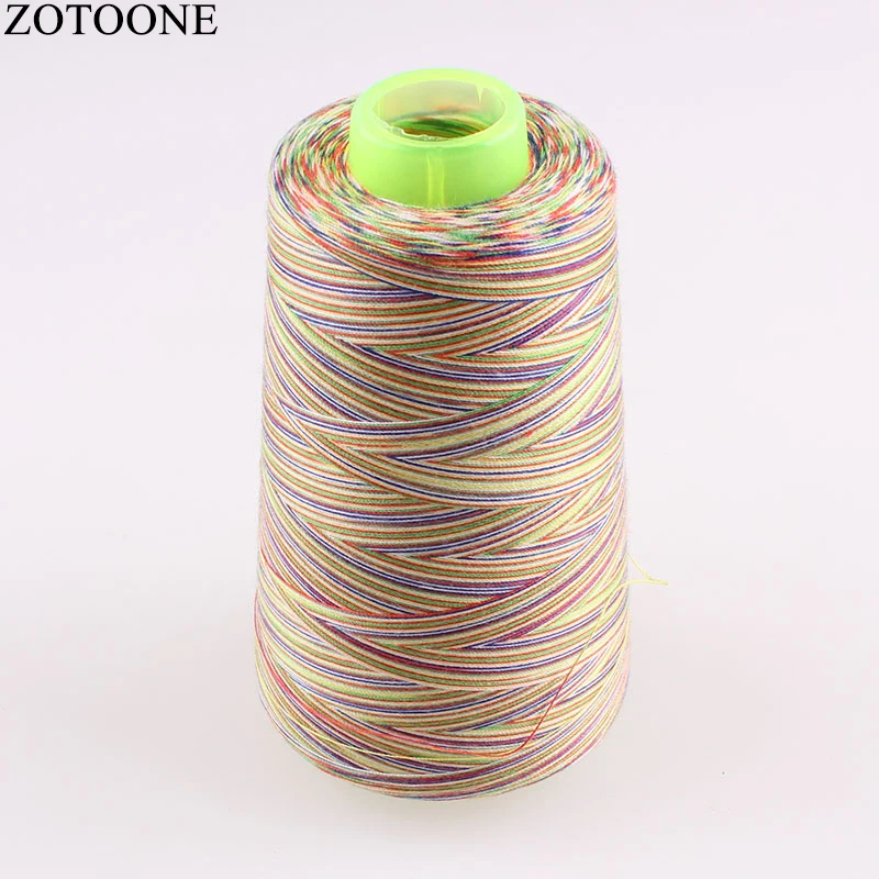 

Machine Industrial Sewing Thread Spool Rainbow Polyester sewing thread Multicolor Sewing Suppiles 3000Y/Spool 40S/2SE0017C4