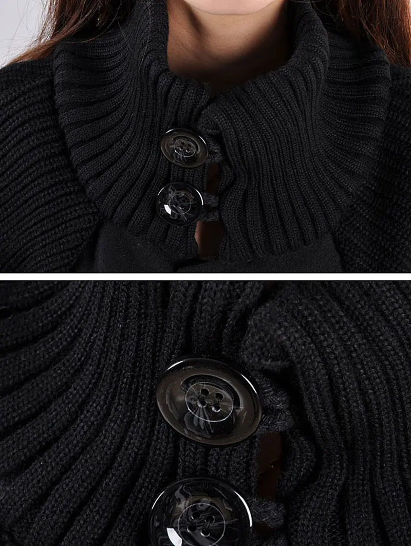 HEE GRAND, Длинные куртки, 5 xl, женская накидка, плащ-ветровка, свободный зимний шерстяной плащ, Осеннее манто, Femme WWN1203