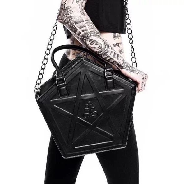 Готический мешок тьма Звезда Пентагон сумочка Harajuku сумки на плечо bolsa gotica sac gothique