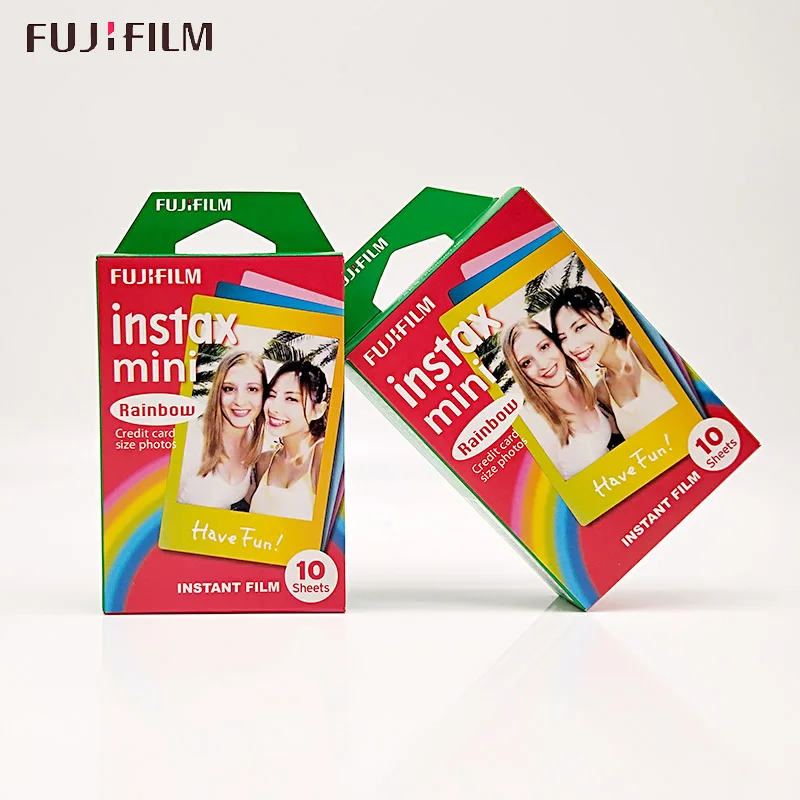 2 - rainbow film Подлинная цветная пленка Fujifilm Instax Mini для Fuji Instax Mini 9 8 7s 7c 70 90 25 50 мгновенная камера, мобильный принтер SP1 SP2 Liplay - Цвет: 2 - rainbow film