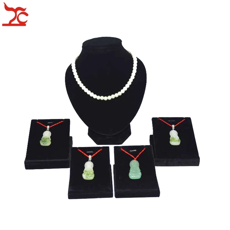 5 шт. черный бархат ювелирные изделия Витрина Ожерелье Бюст Держатель кулон