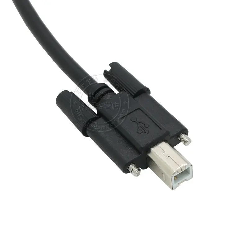 

5PCS USB 2.0 A Male to B Male date line Cable with Screw holes Connector For Printer Hard disk box Scanner 1.5M/5FT 3M/10FT 5M