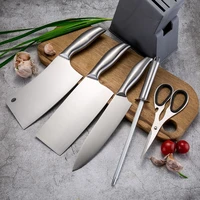 daomachen 5pcs stainless steel kitchen knives set wooden handle bread chef knives slicing utility paring knife multi cookin