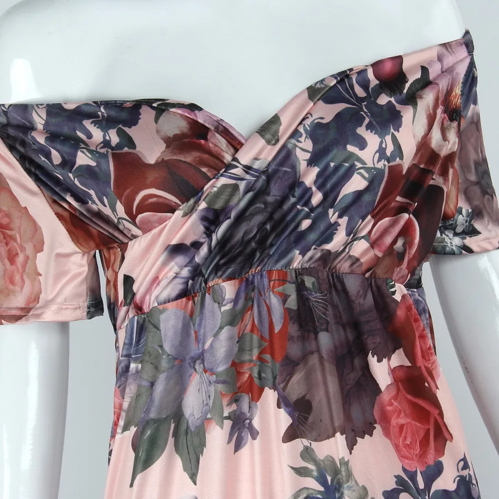 Модные Длинные Макси c оголенными плечами платье для беременных 2018 Новый Для