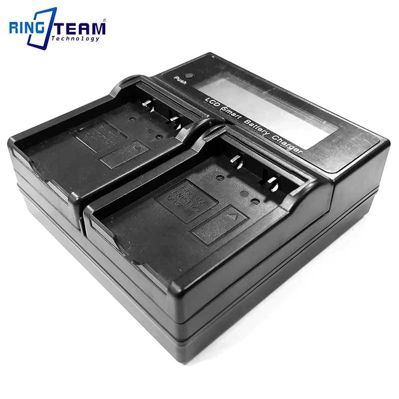 Двойное зарядное устройство с ЖК дисплеем Sreen Fit FNP T125 NP батарея для цифровых камер