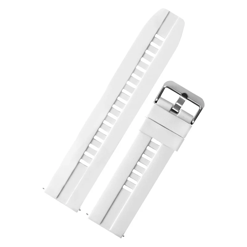 Белый 22 мм ремешок для часов huawei watch GT/GT2 samsung Gayle 46 спортивный ремешок для женщин и мужчин сменный Браслет умные часы аксессуары - Цвет: Белый