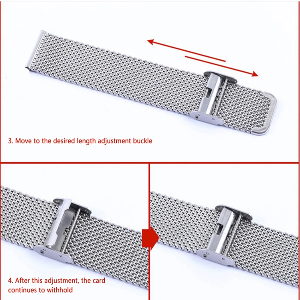 Браслет из нержавеющей стали с металлическим ремешком для Xiaomi Mi Band 3 4 сменный Ремешок для смарт-часов аксессуары для смарт-часов