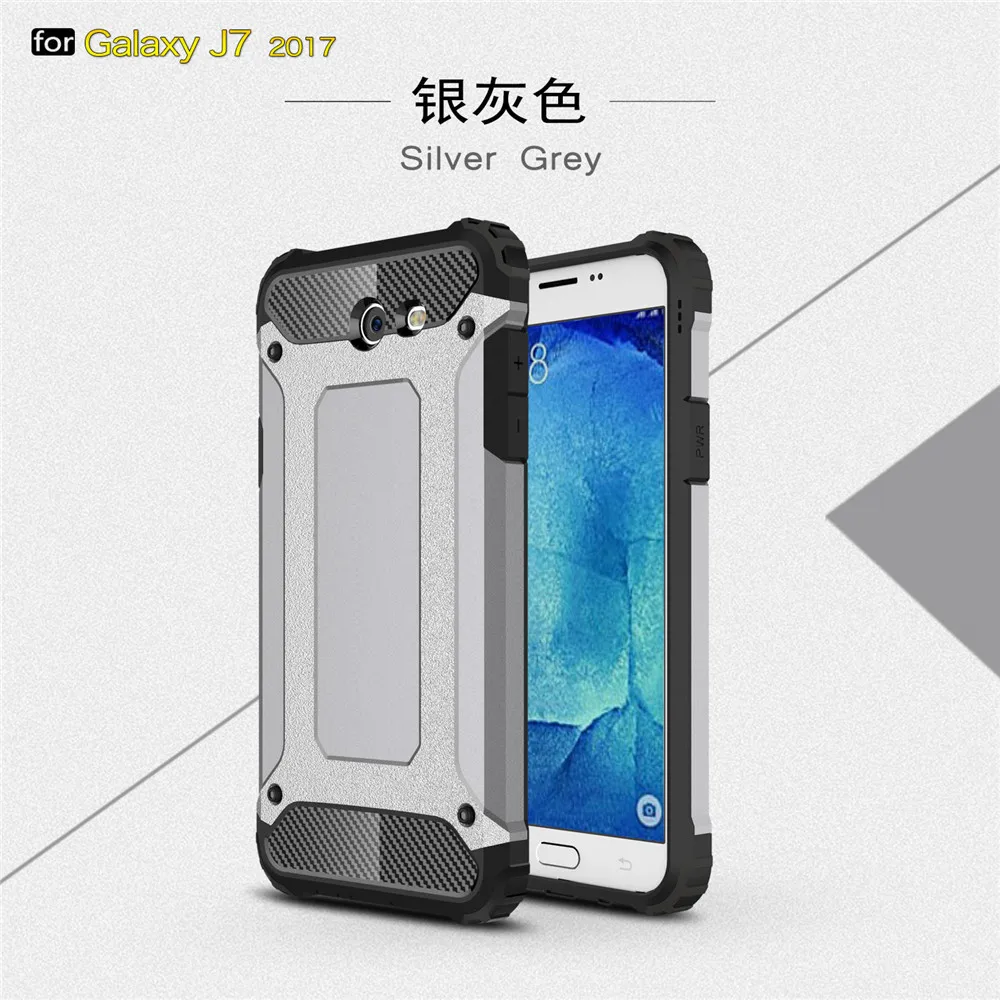 Fitted Case For Samsung Galaxy J7 2017 USA Version Luxury 2 in 1 hard PC Soft TPU back cover Phone Cases |