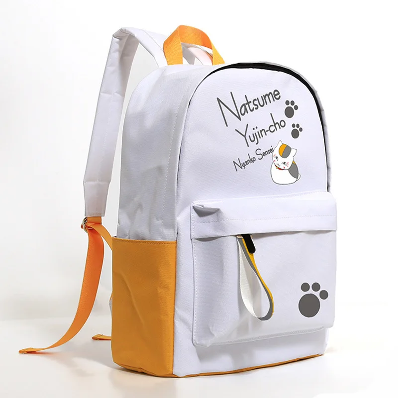 Милый рюкзак с котом из аниме школьный ранец для подростков дорожная сумка на