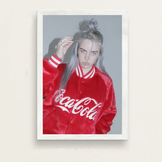 BYBY4053 Художественная живопись печатная модульная Скандинавская кафе плакаты Поп-музыка Горячая звезда Billie Eilish Singer холст настенные картины мода домашний декор - Цвет: BYBY4053