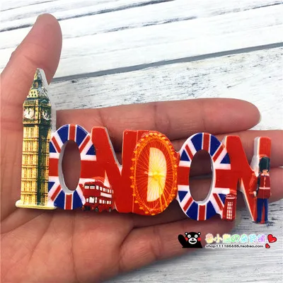 I Love Лондон Великобритания Смола 3D холодильник магнит мир сувениры холодильник магнитные наклейки украшение дома - Цвет: Фиолетовый
