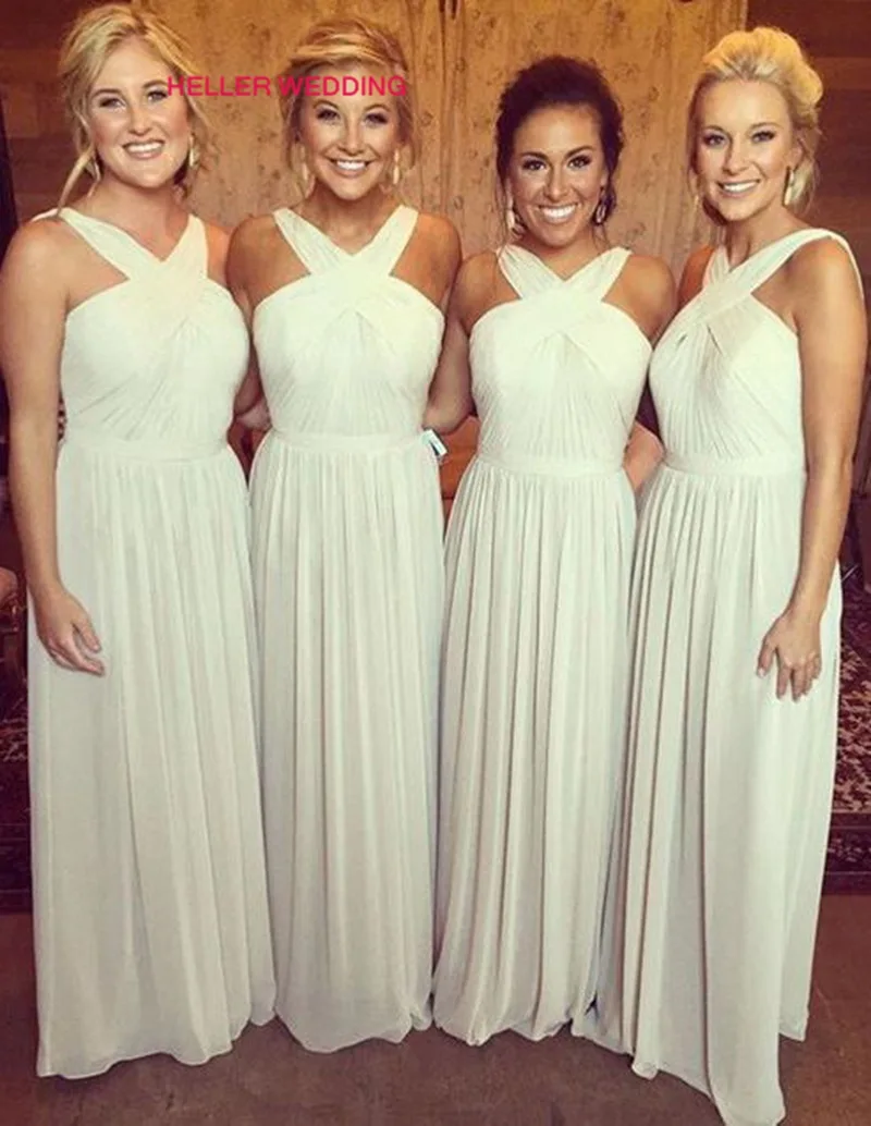 Шифоновое платье подружки невесты с V образным вырезом|Платья подруги невесты| |