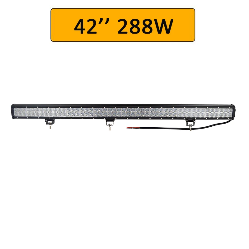 Auxtings 9 ''12'' 15 ''17'' 20 ''23'' 25 ''28'' 36 ''42'' внедорожный светодиодный светильник 12V 24V светодиодный рабочий светильник для Jeep 4WD грузовик 4x4 SUV - Цвет: 42in 288W no wiring