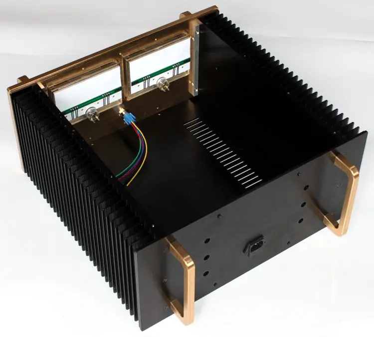 Усилитель класса А шасси DIY VU метр Алюминиевый Чехол Размер 412*430*200 мм