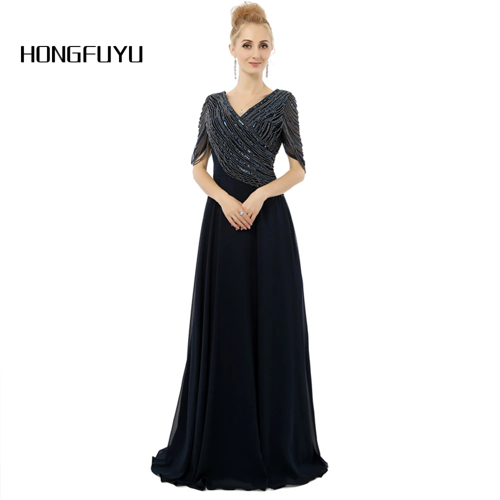 Шифоновое вечернее платье с бусинами блестками V-образным вырезом и коротким