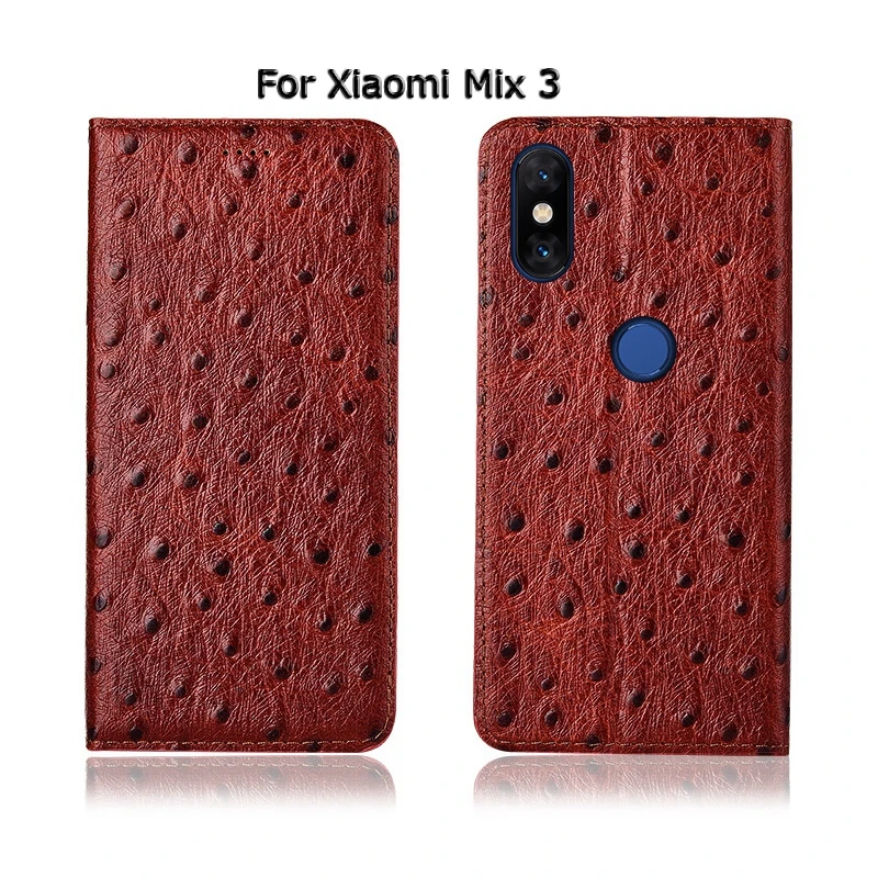 Чехол с текстурой страуса для Xiaomi Mi Mix 2 2S 3 Mix2 Mix2S Mix3 чехол-книжка подставкой и