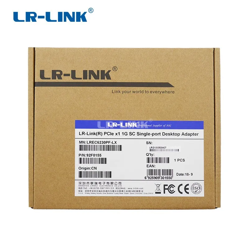 LR-LINK 6230PF-LX PCI Express Network Card Gigabit Ethernet Fiber Optical Lan Adapter SMF Desktop PC Intel I210