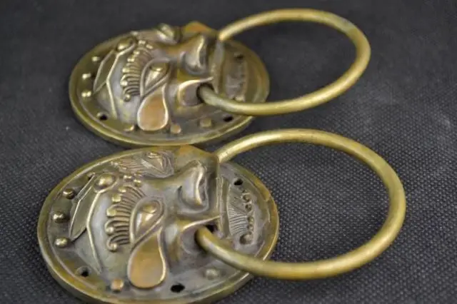 Доставка декорированная ручная работа медная Резьба Дракон Exorcism дверной