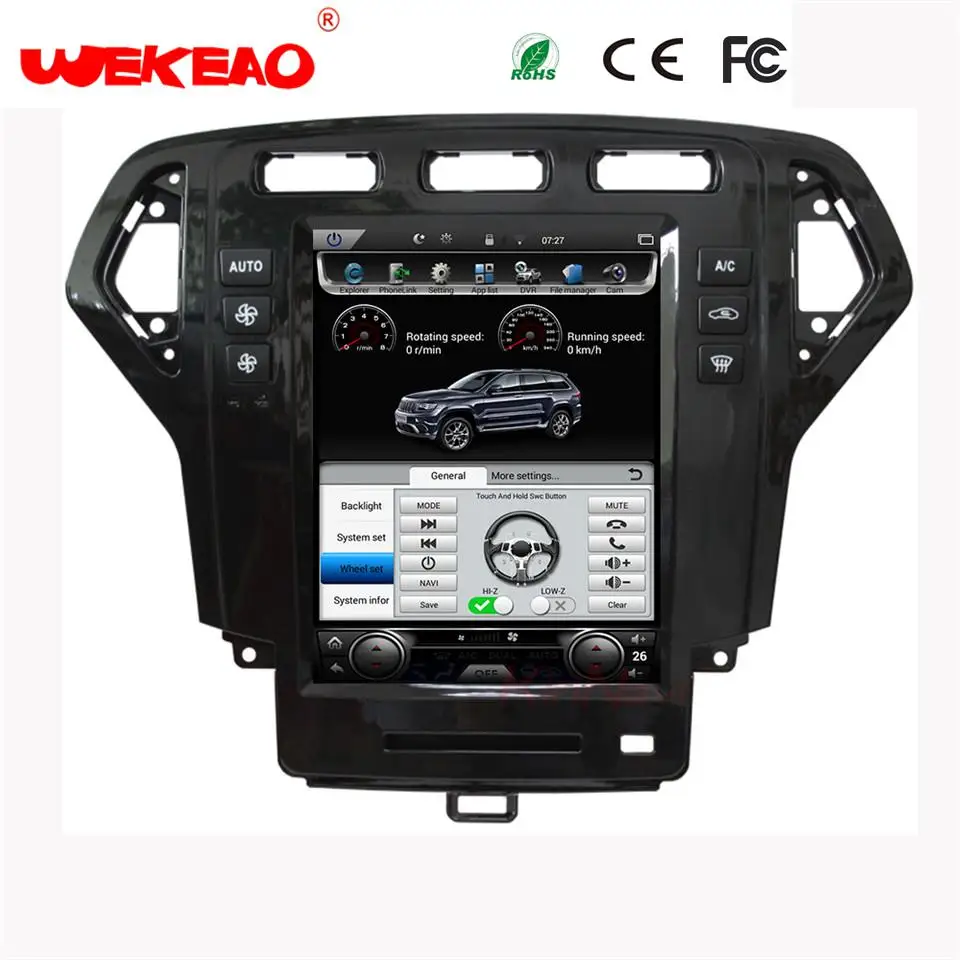 Wekeao 10 4 &quotсенсорный экран Tesla стиль автомобиля аудио gps радио для Ford Mondeo 2010-6 0 Android