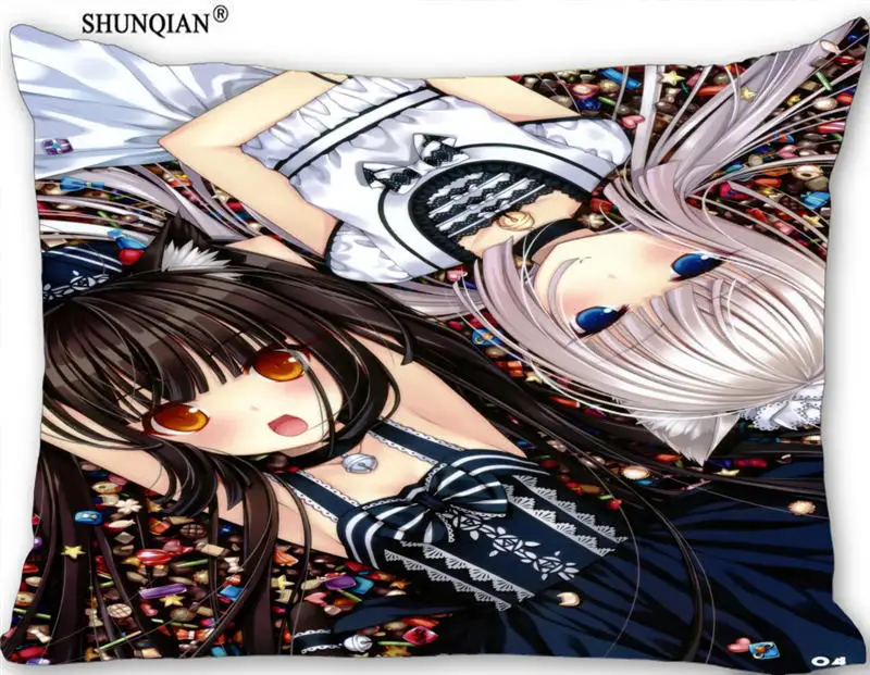 Шунцянь на заказ NEKOPARA декоративная наволочка 45x35 см(одна сторона) прямоугольная Наволочка на молнии с принтом Новогодняя наволочка - Цвет: 9