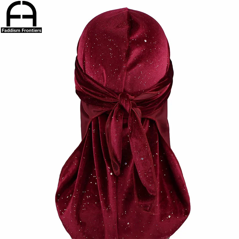 100 шт мужской Блестящий бархат Durag для 10 видов цветов |