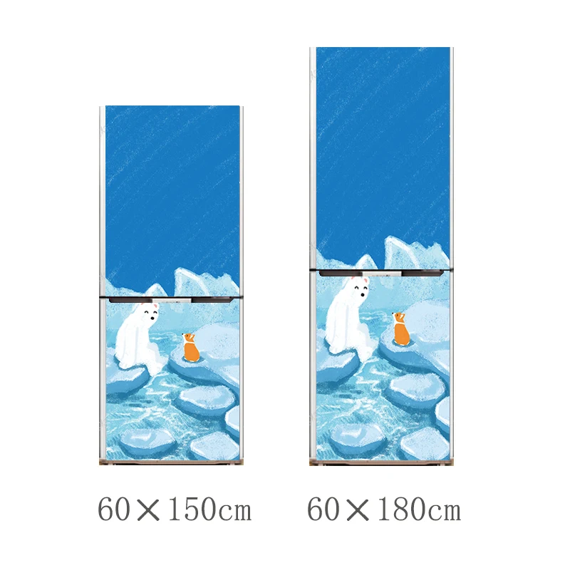 60x15 см/60x180 см клейкая наклейка на холодильник с изображением Пиренейских