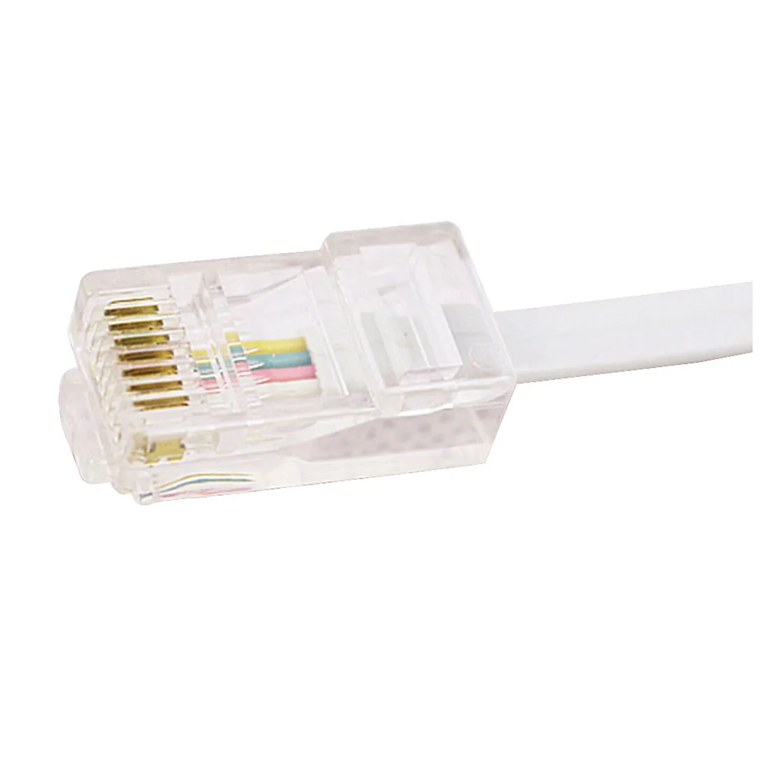 2 гнезда 8P4C/RJ45 Мужской RJ11 6P4C Женский M/F адаптер телефонный Ethernet