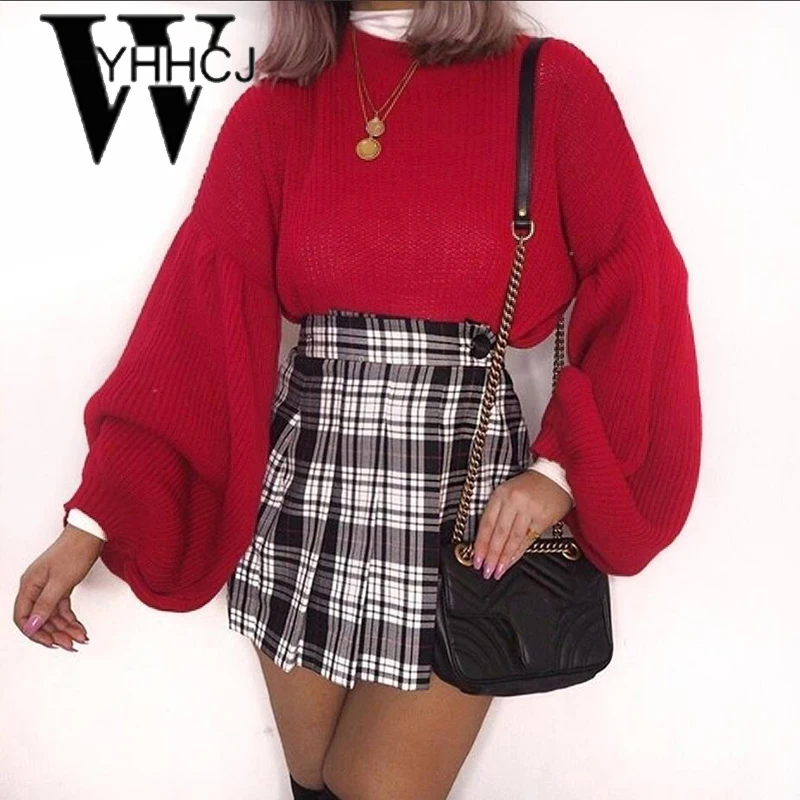 WYHHCJ 2018 new autumn winter women sweaters and pullovers long sleeve casual crop sweater thicken solid knitted jumpers sweter | Женская