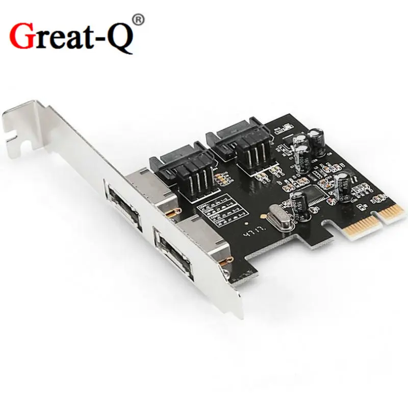 Great-Q Hot PCI E Express на SATA 3 0 eSATA адаптер конвертер удлинительная карта | Компьютеры и