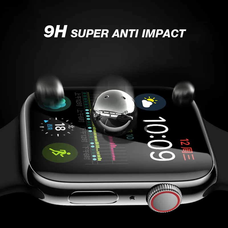 Akcoo для Apple Watch 4 защита экрана 6D стеклянная пленка для Apple Watch 42 38 40 44 мм УФ стекло для Apple Watch Series 2 1 3 4