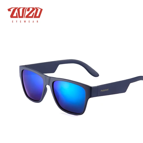 C04 Blue 20/20 Новые Поляризованные Солнцезащитные Очки Мужчины Вождения Старинные Мужские Солнцезащитные Очки Ретро Оттенки Очки Gafas cuculos - Цвет линз: C04 Blue