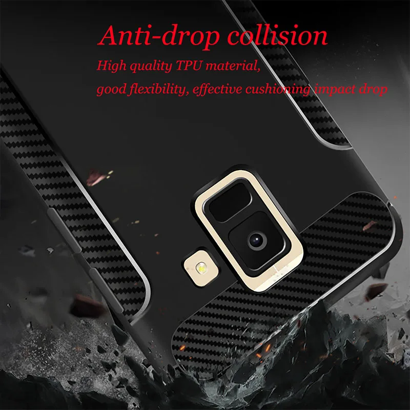 for samsung a600f Case a600 2018 a600fn sm-a600 For Samsung Galaxy A6 case a6 SM-A600FN/DS cover phone 5.6 " Fiber shell | Мобильные