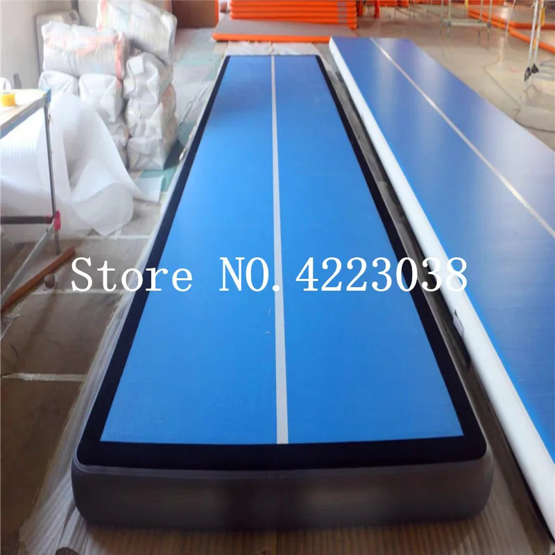 Цена Надувной коврик для гимнастики, 7x1x0,2 м, с электрическим воздушным насосом