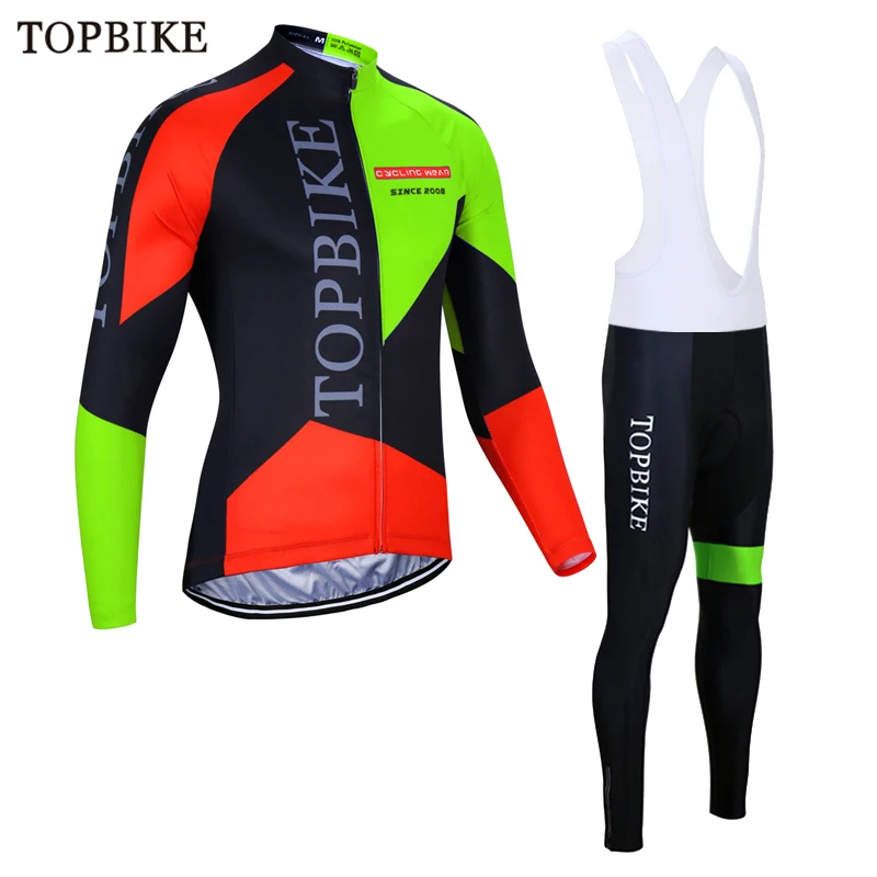 TOPBIKE Pro Велоспорт Джерси наборы traje ciclismo mujer с длинным рукавом гоночный велосипед велосипедная Одежда MTB Велосипедное платье велосипедный наряд