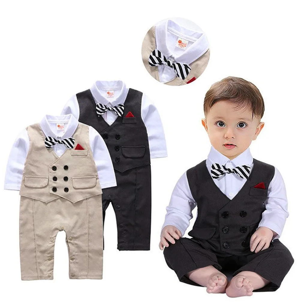 MUQGEW baby suit wedding Toddler Baby Boy Bowtie Gentleman Vest T-Shirt Pants Wedding Suit Cloth Sets roupa infantil inverno#y2 |