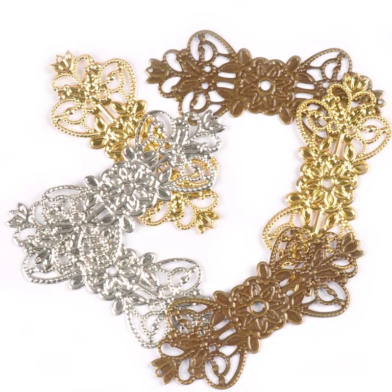 Смешанные 10 шт цветок коннекторы филигрань Обертывания украшения для