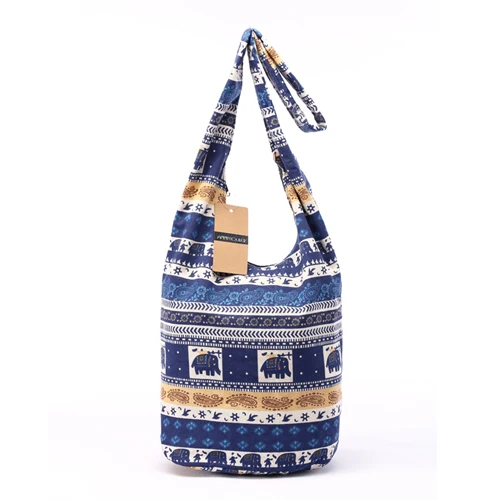 Дизайн, женская сумка Mochila, хлопковая ткань, сумка-мессенджер, Bolsa Feminina, с принтом слона, сумка на плечо, Большая вместительная сумка через плечо - Цвет: No 2