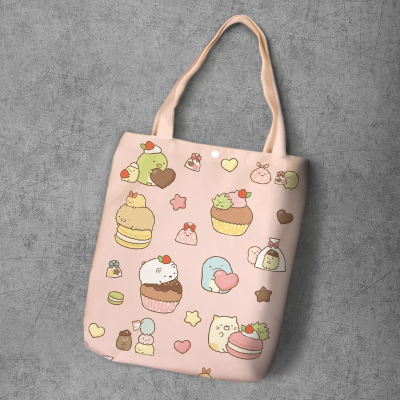 IVYYE Sumikko gurashi, модная, аниме, складная, Холщовая Сумка для покупок, повседневные сумки на плечо, настраиваемая Сумка-тоут, женская, для девочек, Новинка - Цвет: Image Color