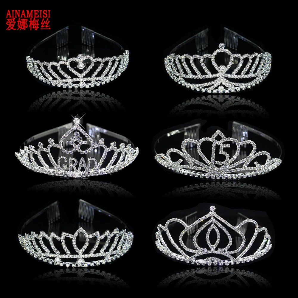 Тиары и короны AINAMEISI свадебные диадемы с кристаллами в стиле принцессы повязки на